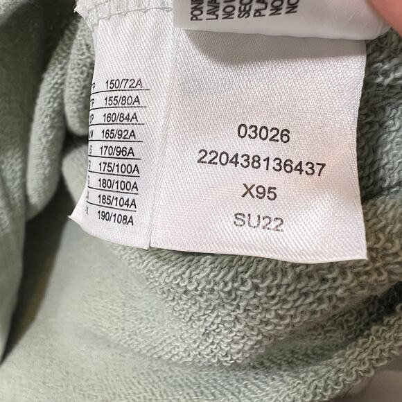 ROOTS Light Green Velvet Logo Sweatshirt Sweater Mini Dress Womens Size Small - Picture 11 of 13